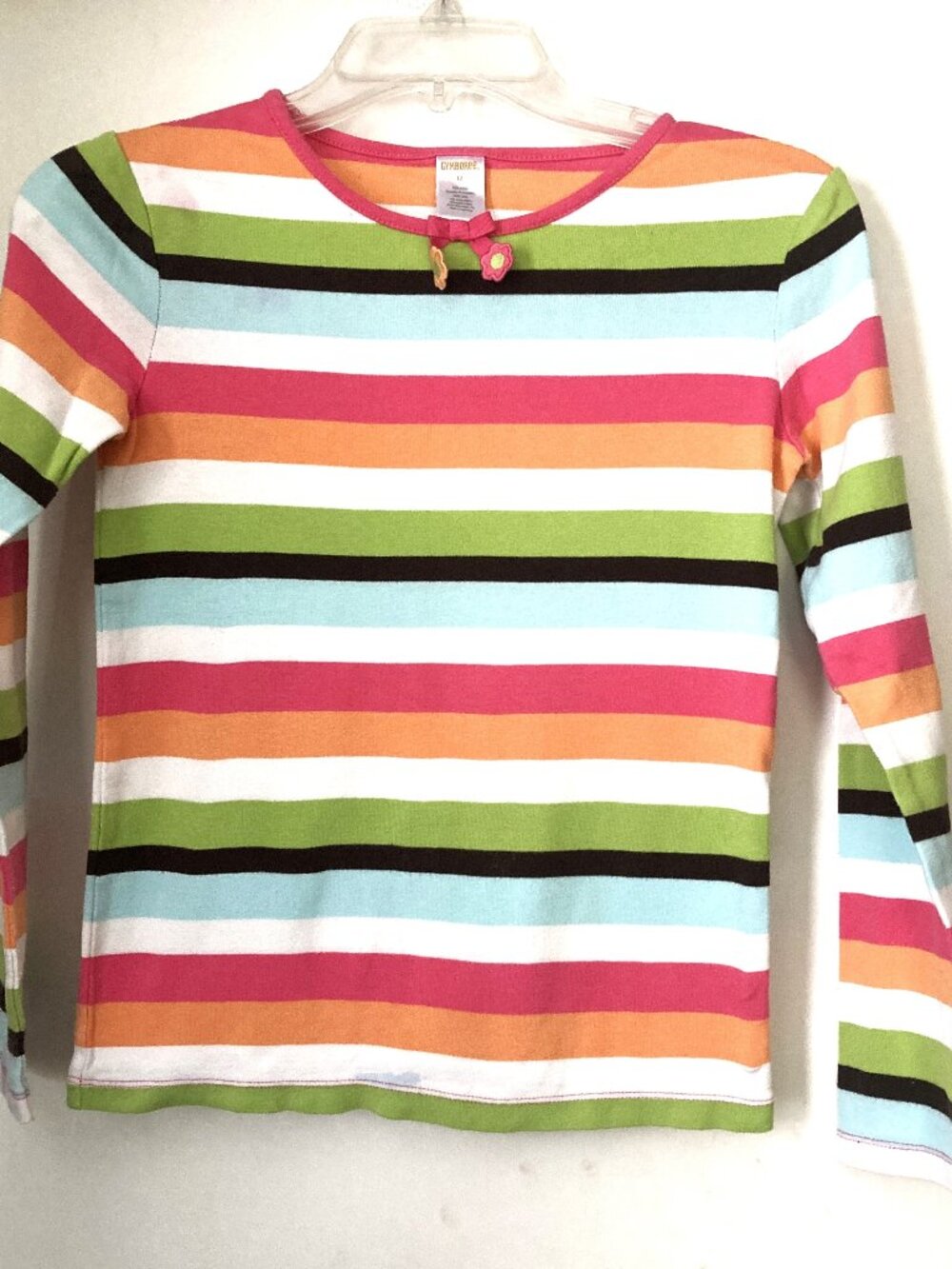 Gymboree Girls Colorful Striped Long Sleeve  Top Shirt Size 12